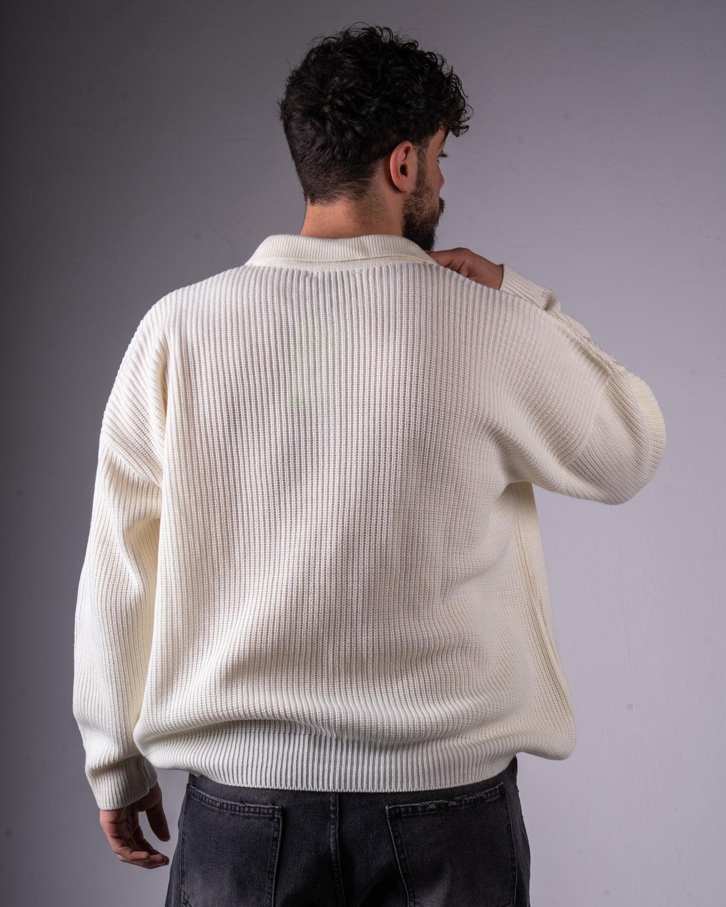Trico Textured Quarter Zipper Oversized