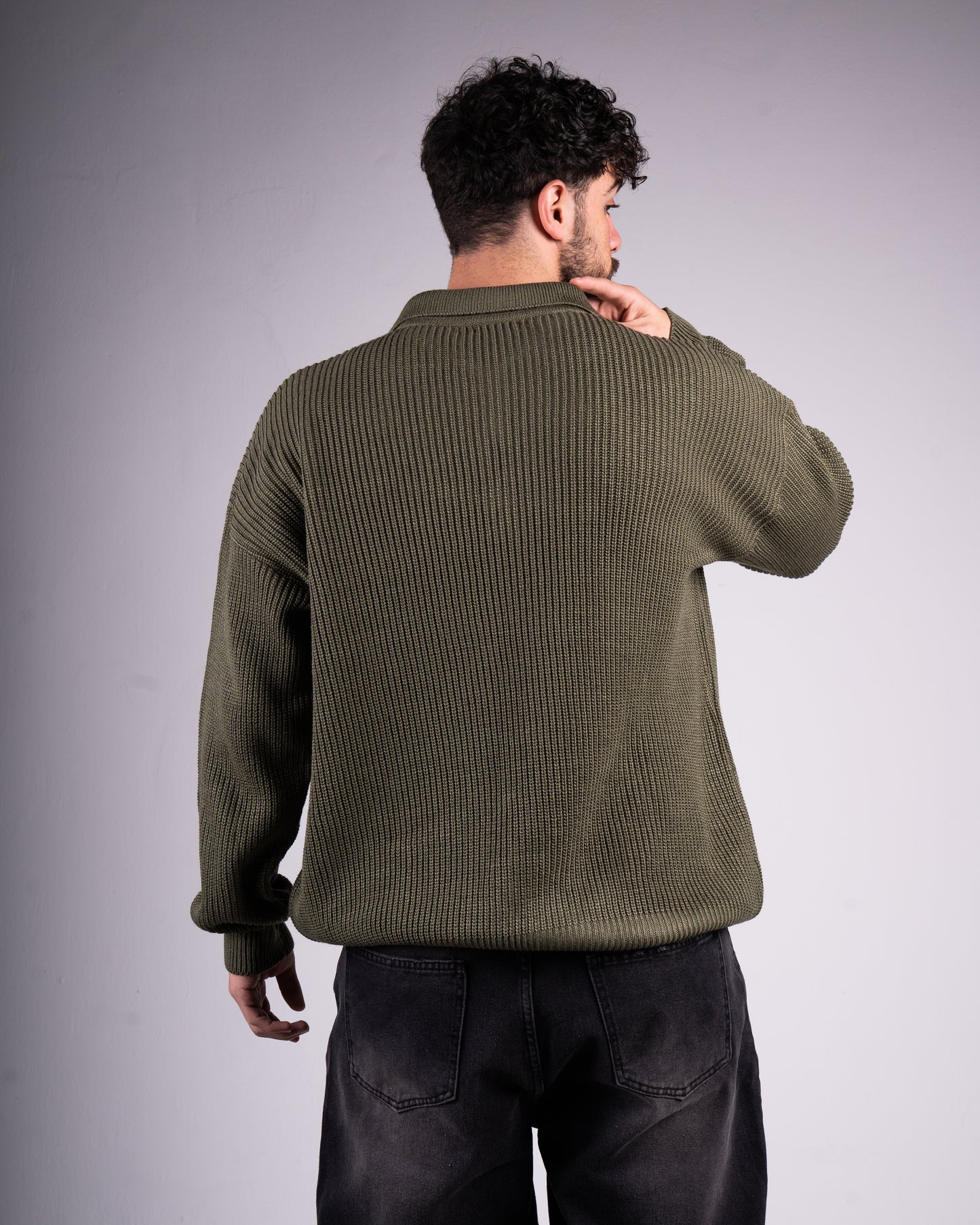 Trico Textured Quarter Zipper Oversized