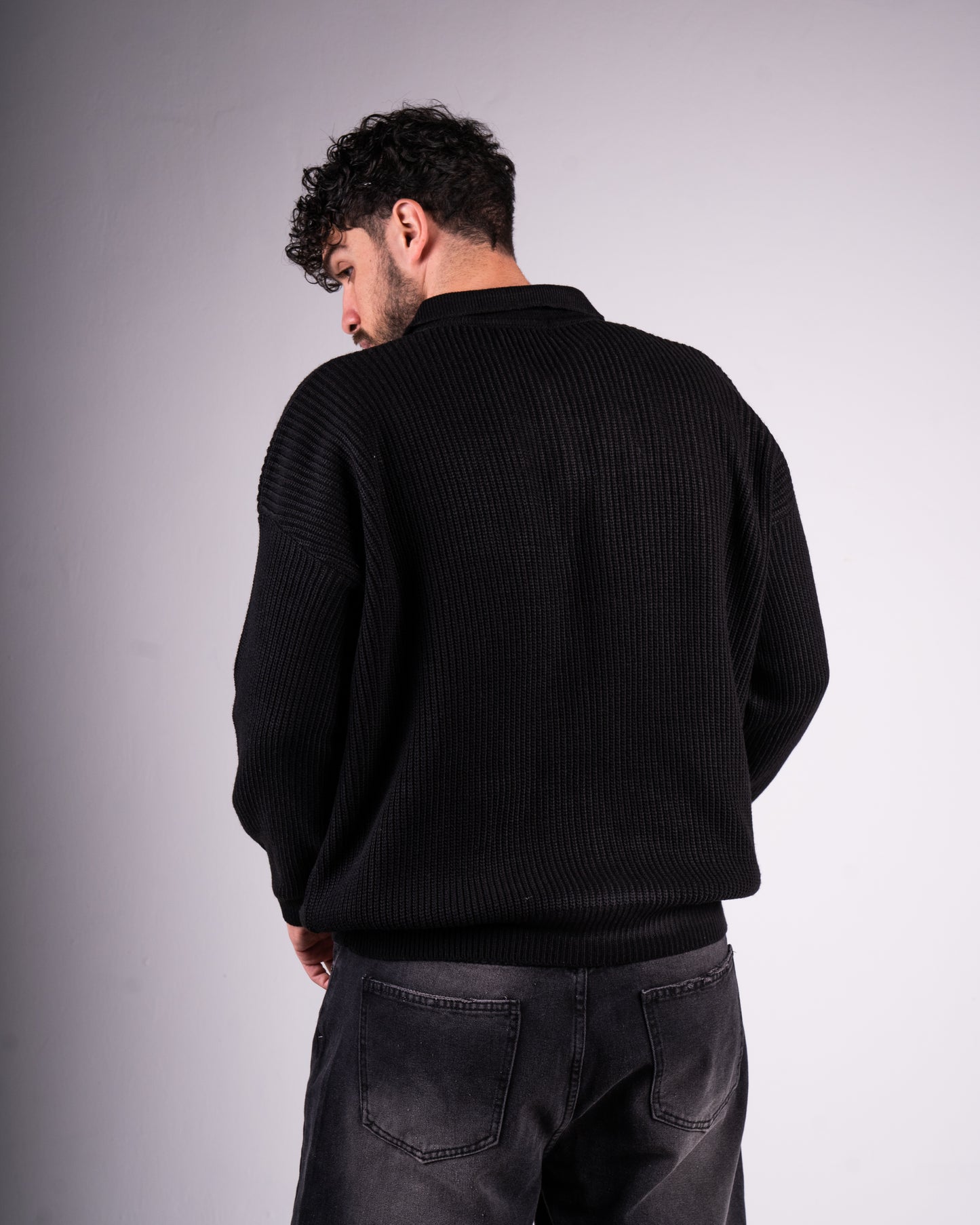 Trico Textured Quarter Zipper Oversized