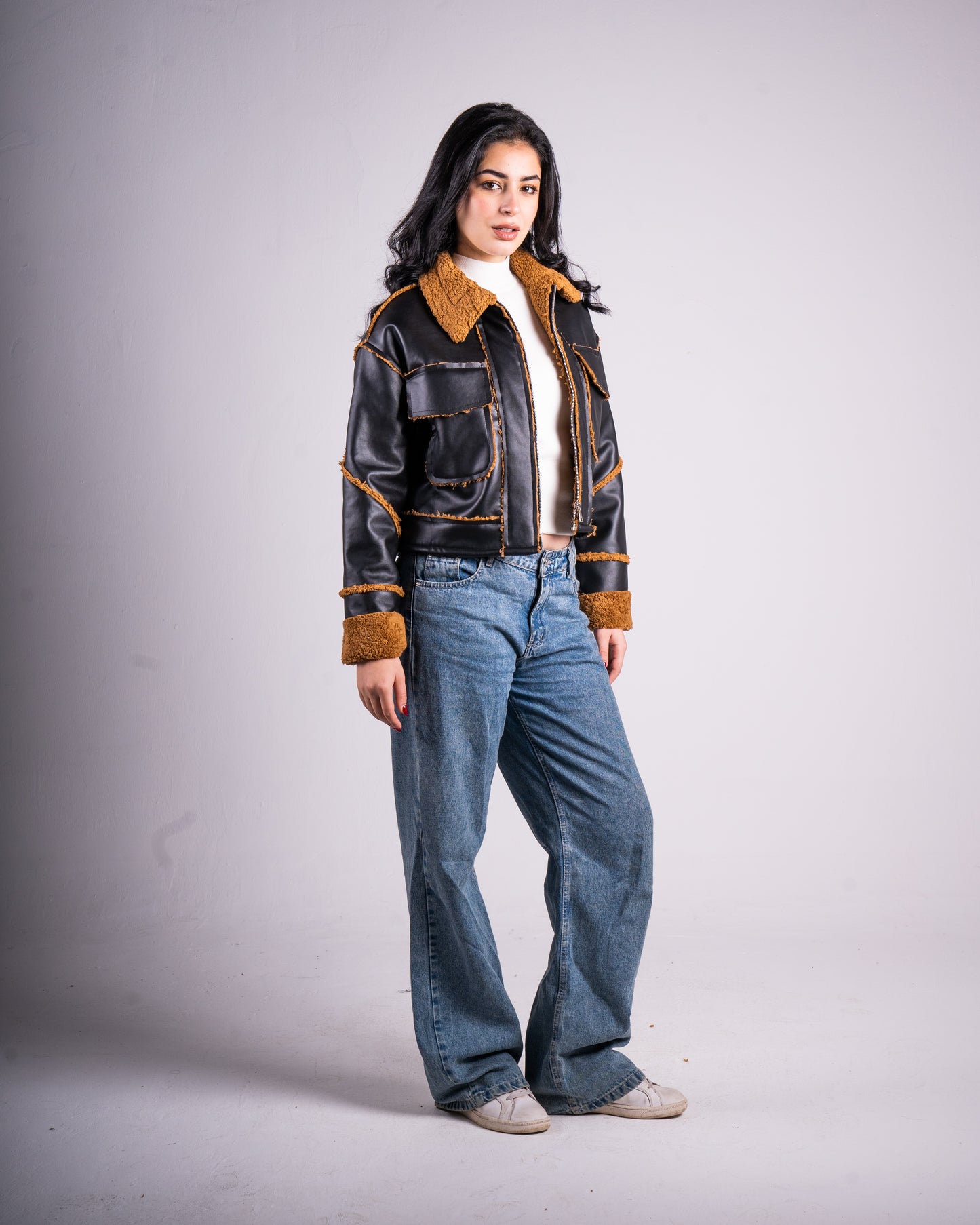 Fur-lined Leather Jacket