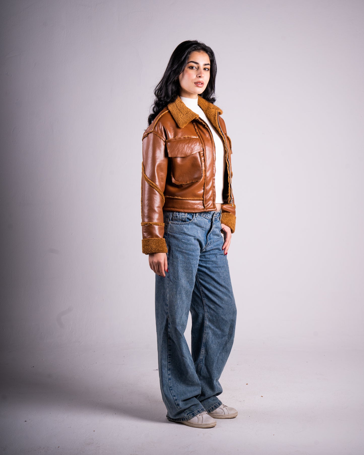 Fur-lined Leather Jacket