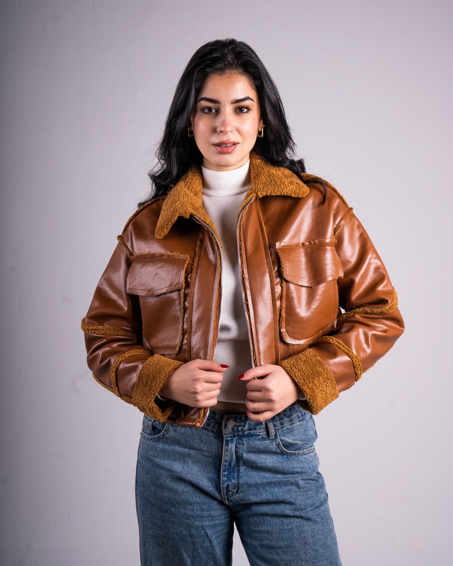 Fur-lined Leather Jacket