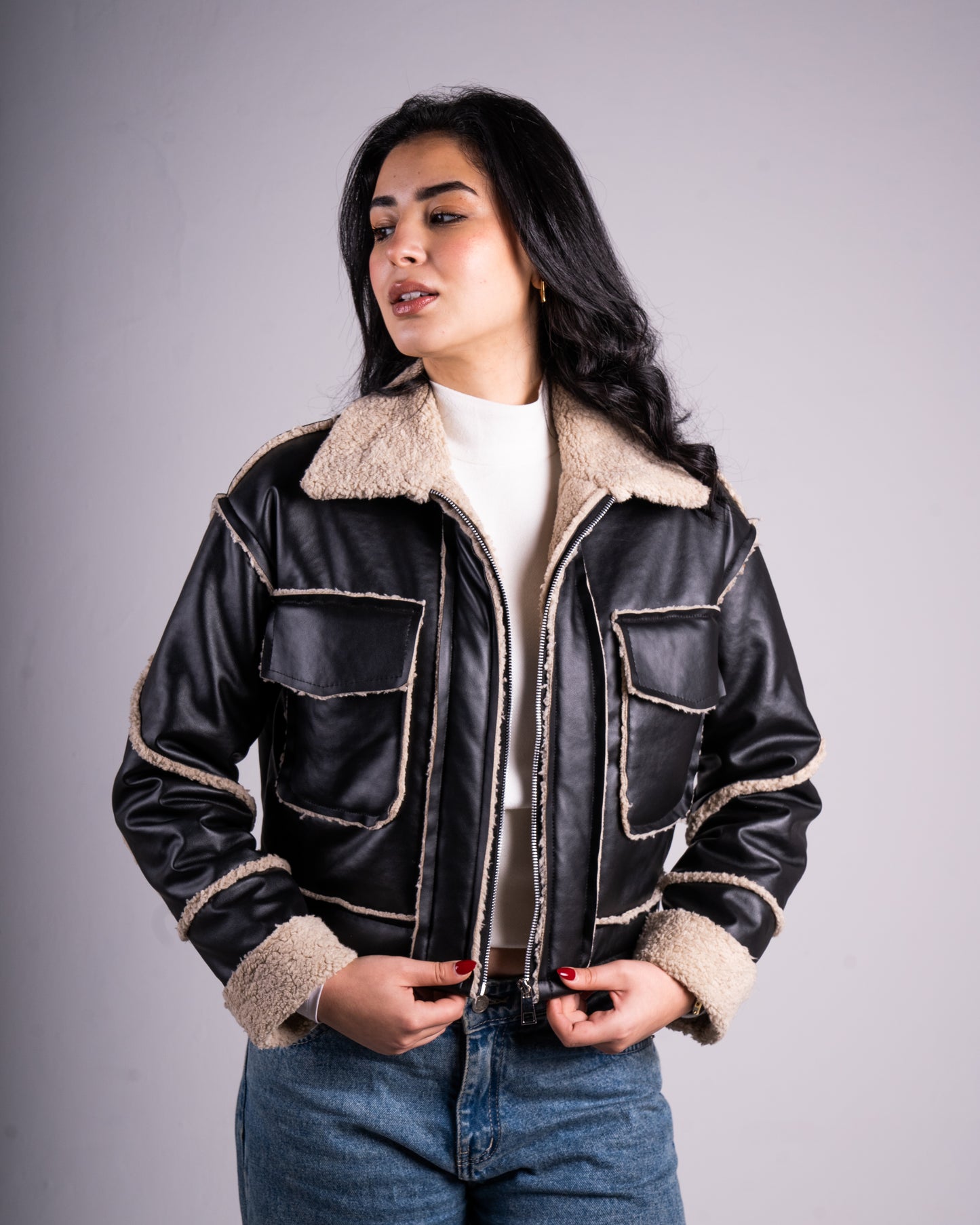 Fur-lined Leather Jacket