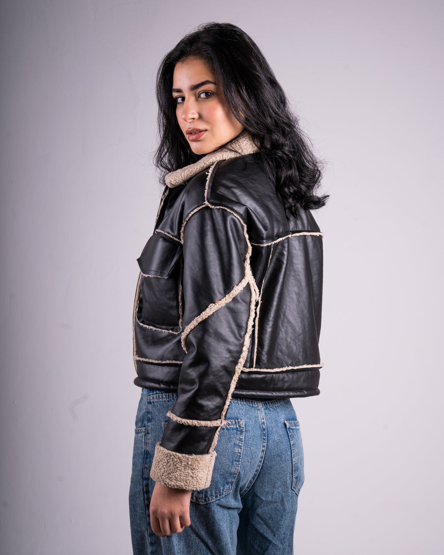 Fur-lined Leather Jacket