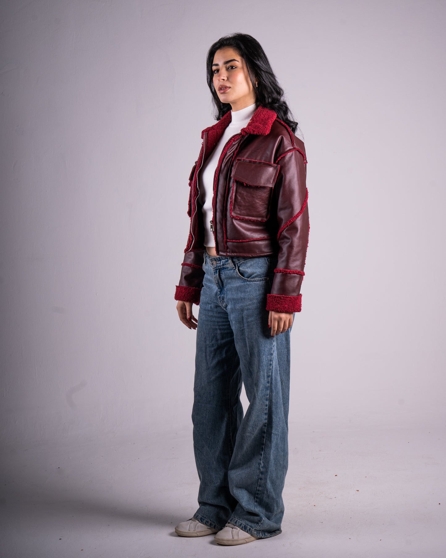 Fur-lined Leather Jacket