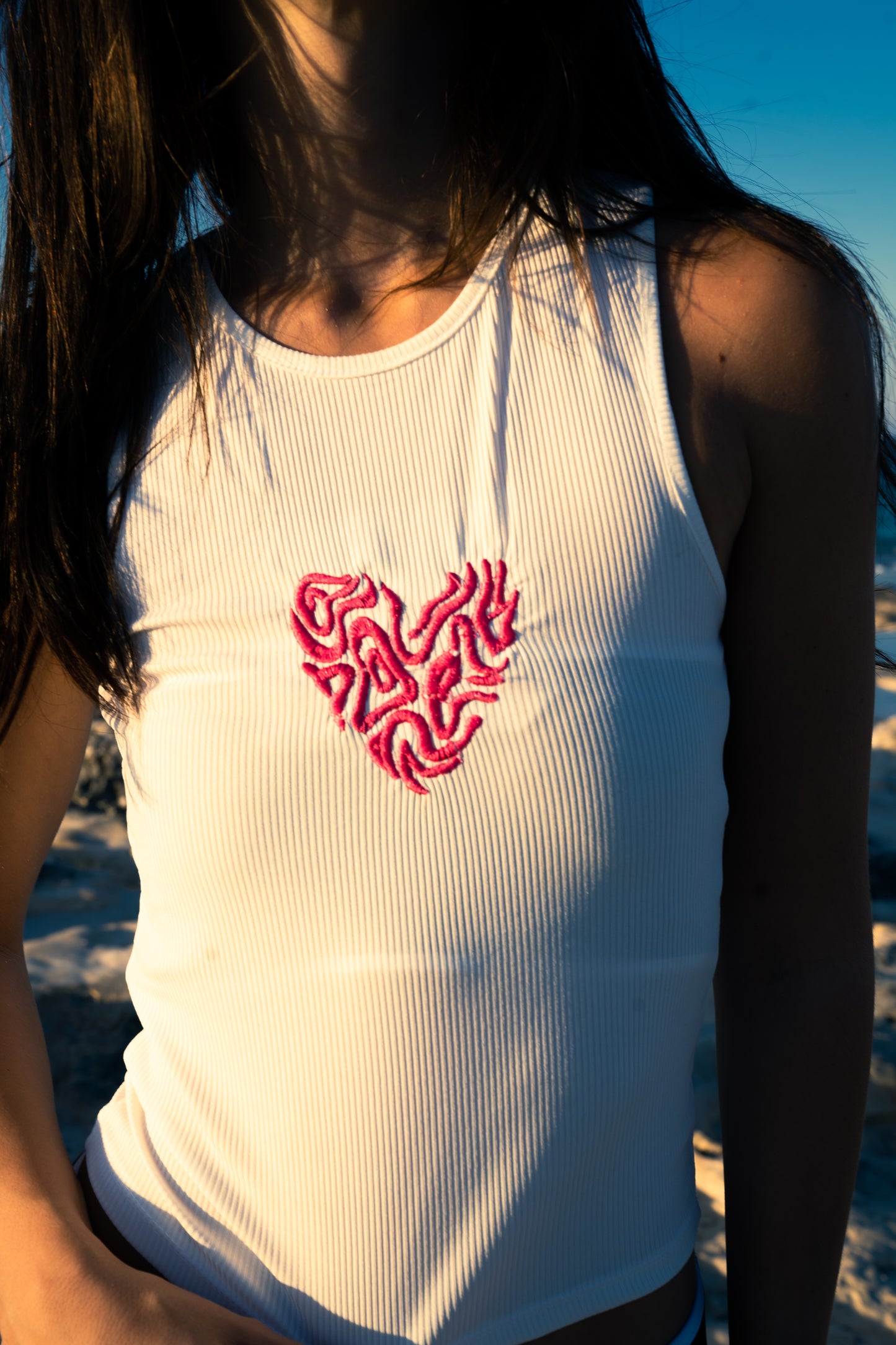 Pink Heart Tank Top