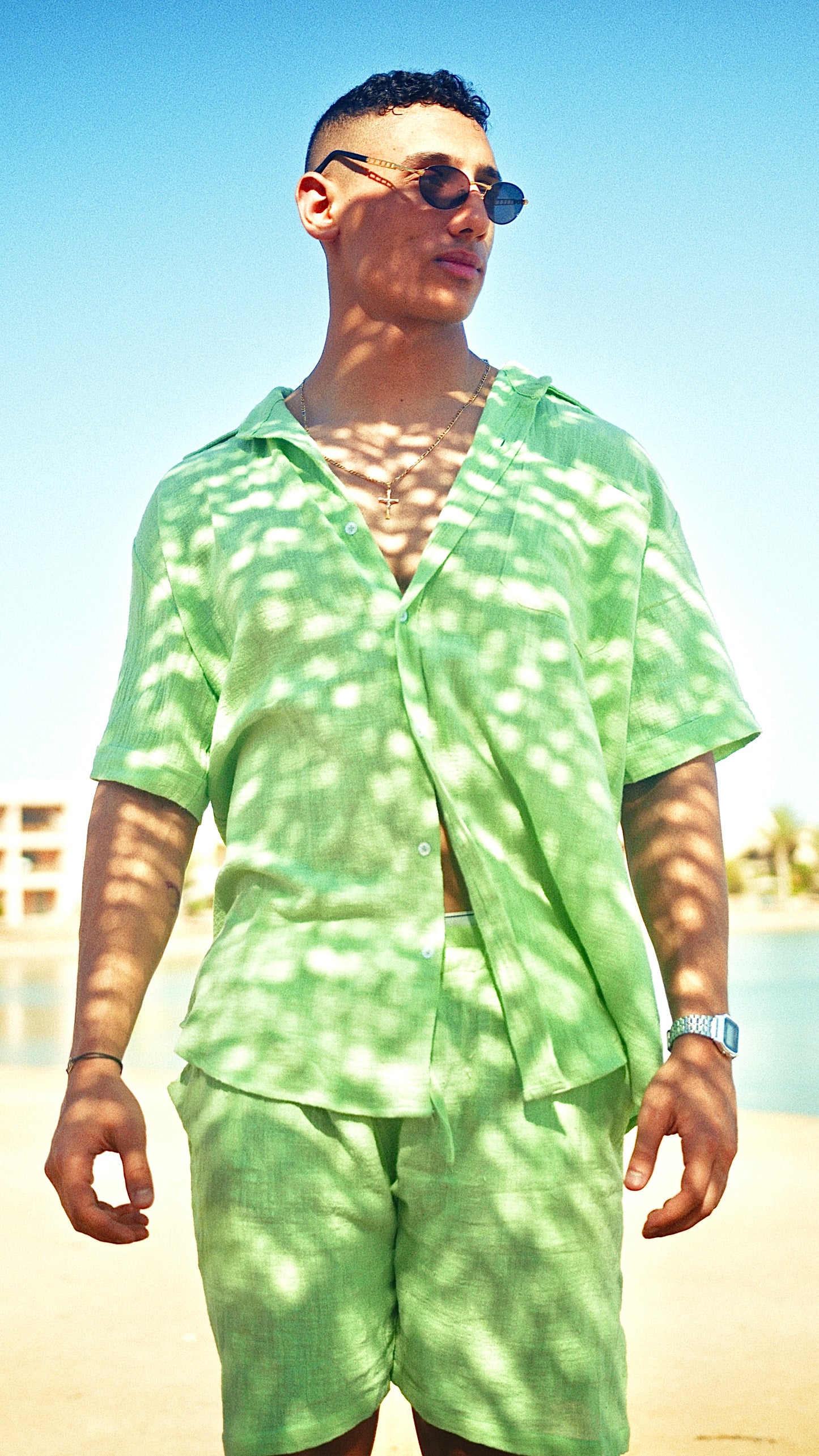 Lime LINEN Shirts