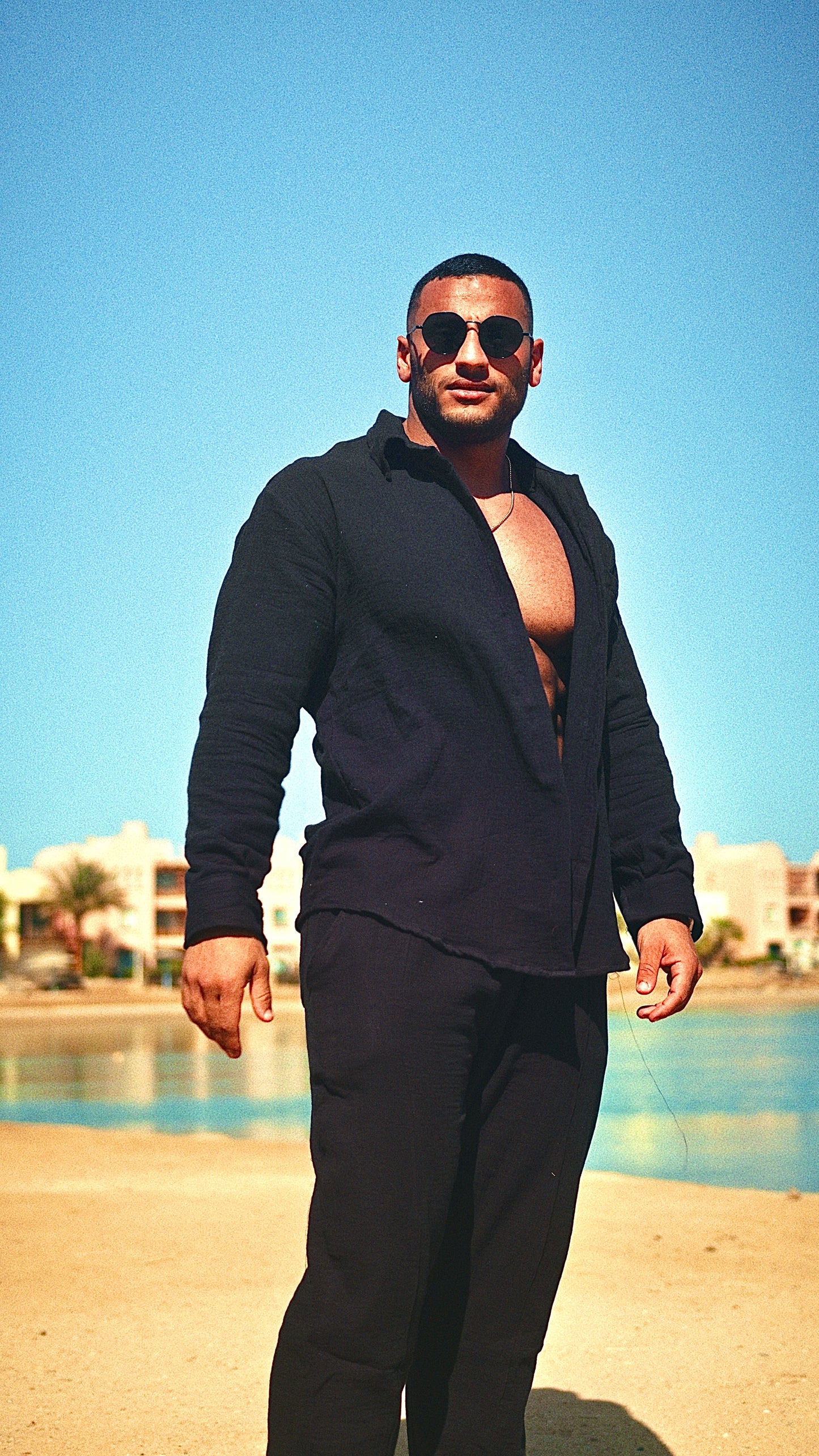 Black LINEN Pants SET