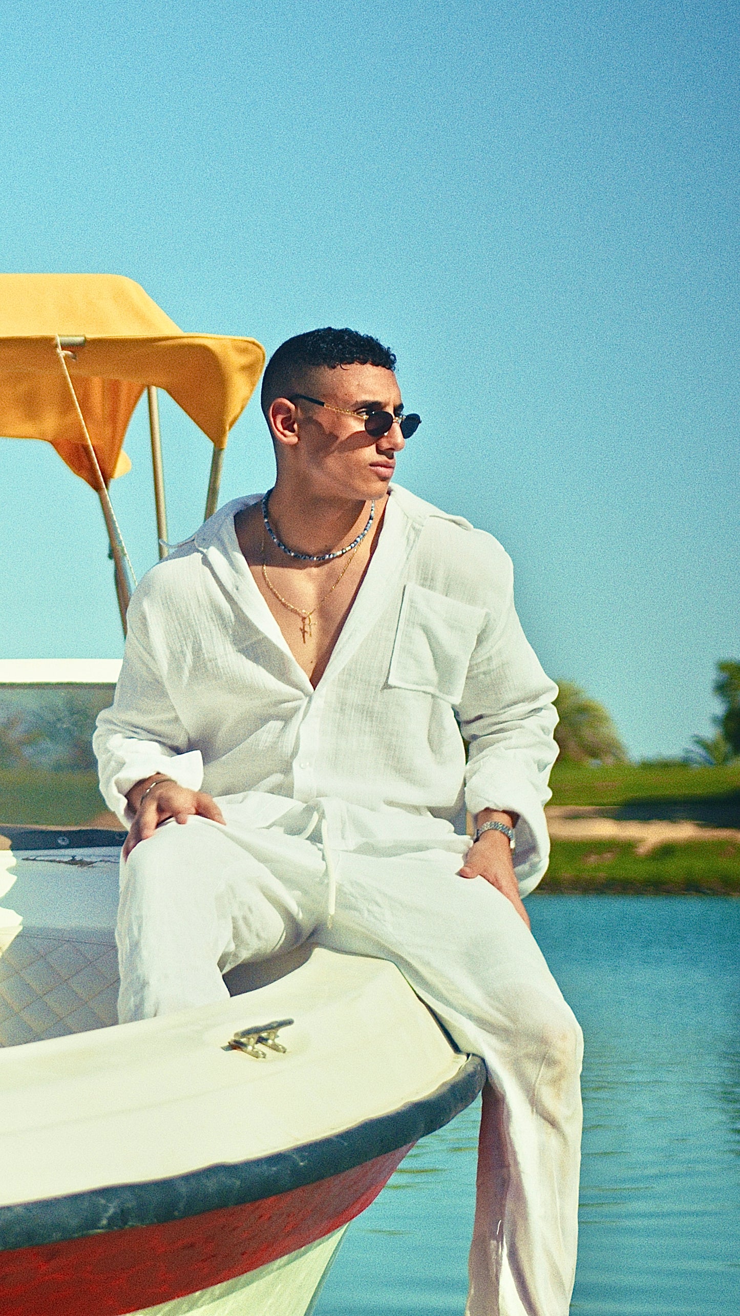 White LINEN Pants SET FRONT POCKET