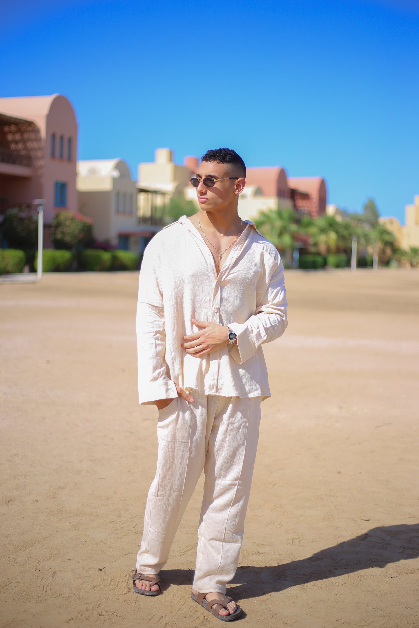 Front Pocket LINEN Pants SET