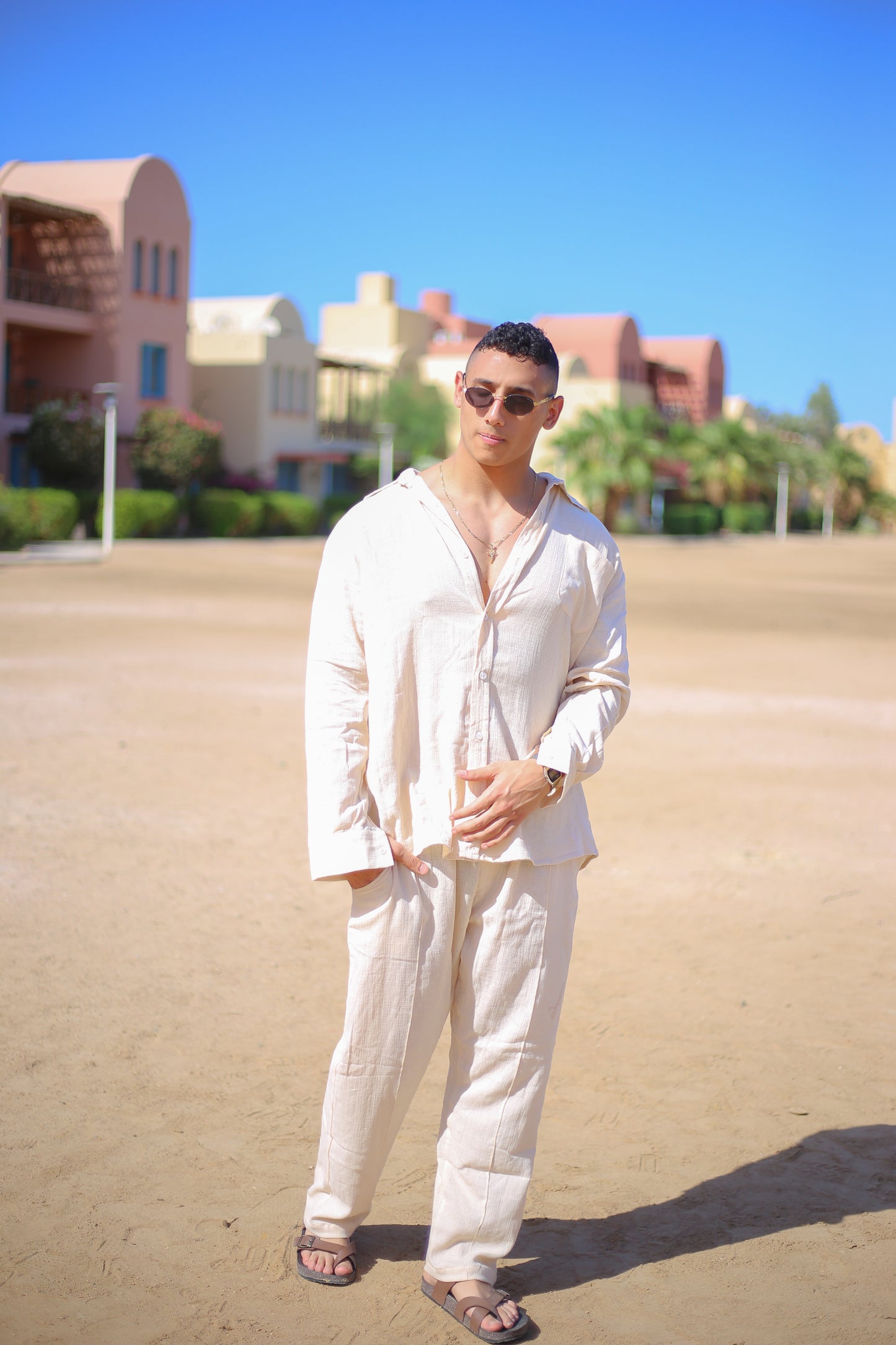 Front Pocket LINEN Pants SET