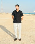 striped pants white