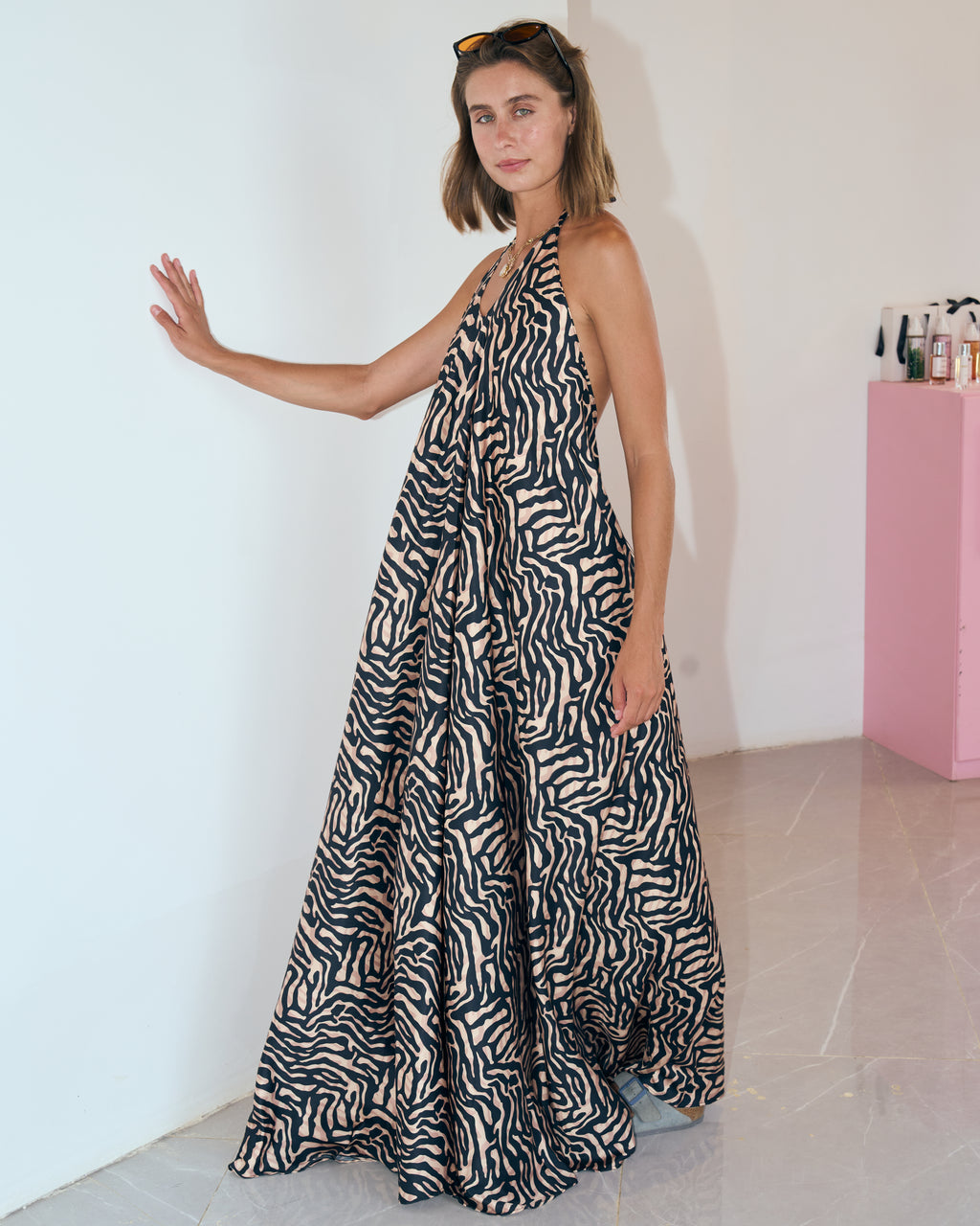 Zebra wave dress