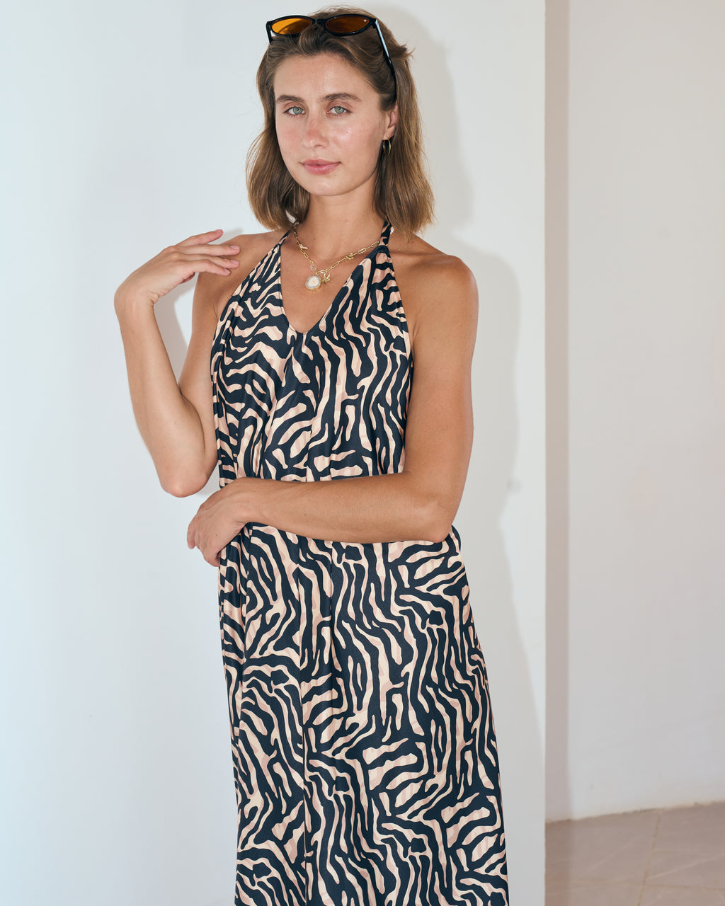 Zebra wave dress