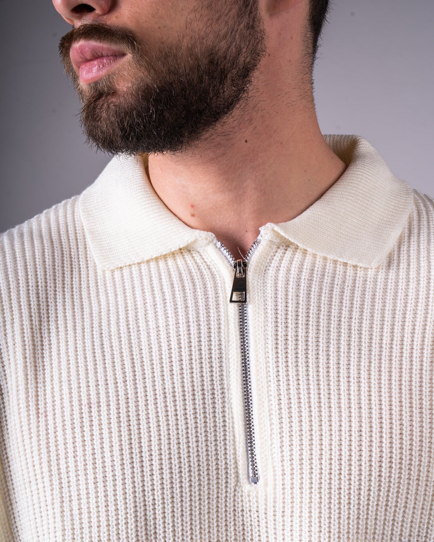Trico Textured Quarter Zipper Oversized