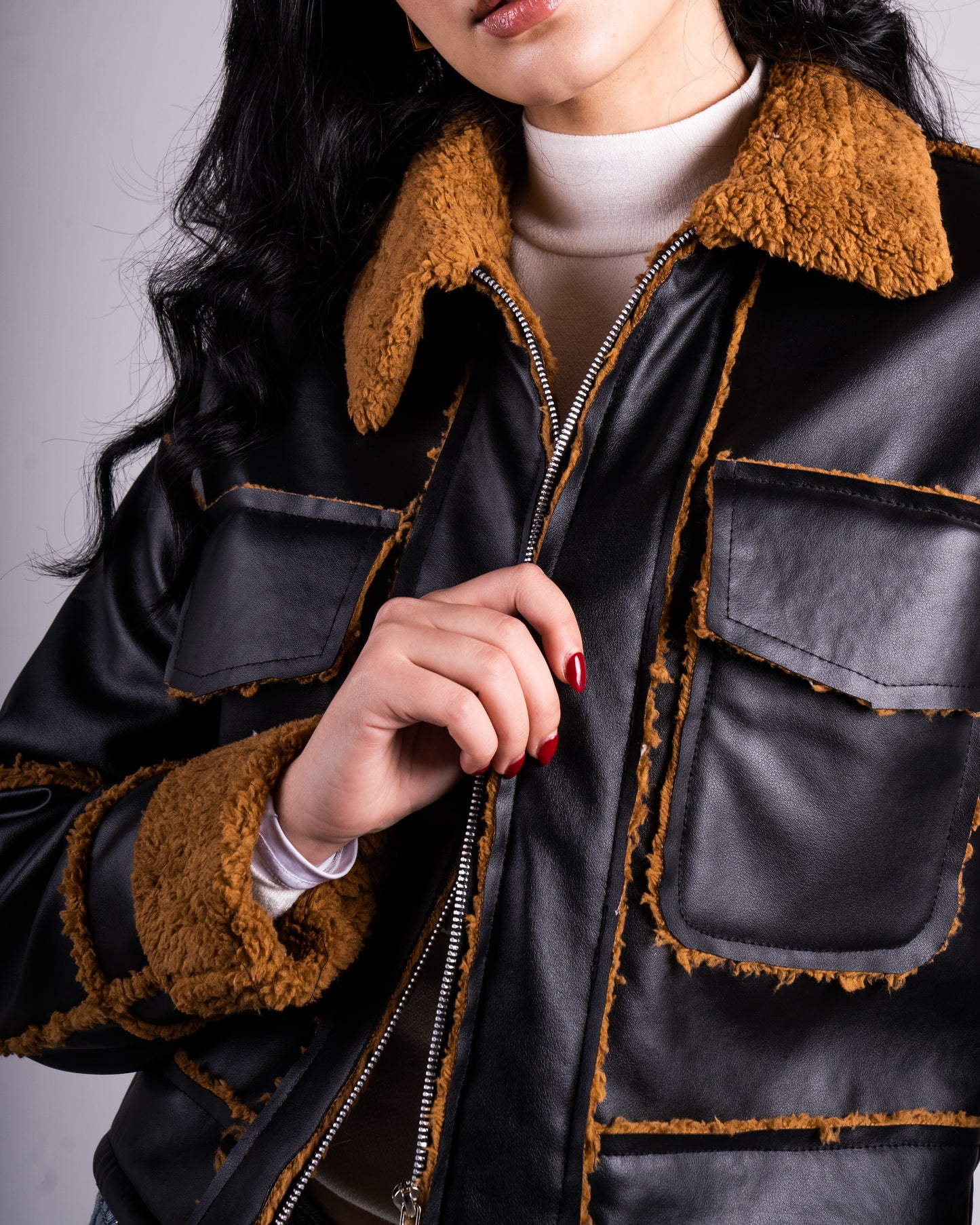 Fur-lined Leather Jacket