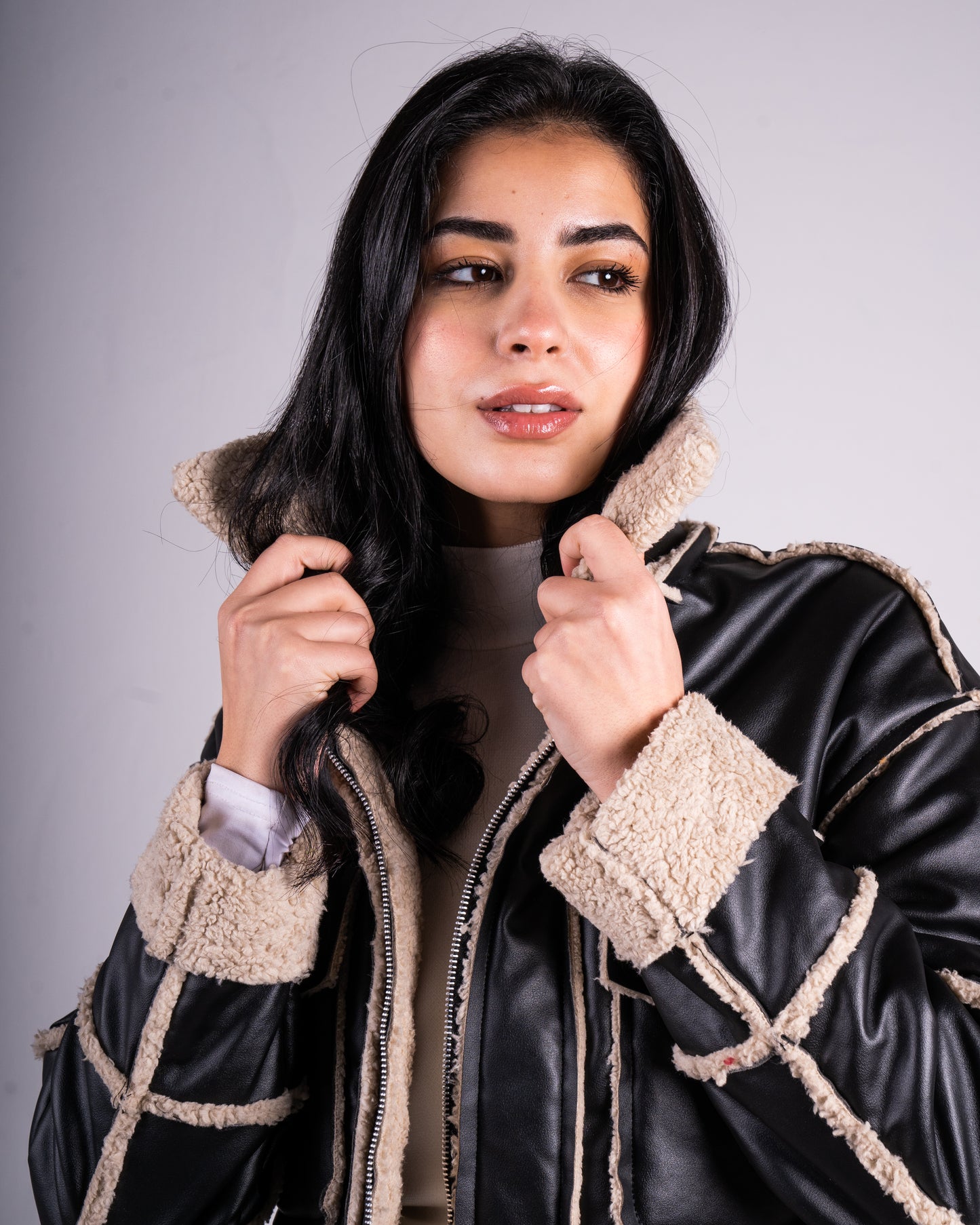 Fur-lined Leather Jacket