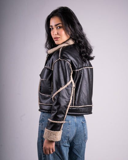 Fur-lined Leather Jacket