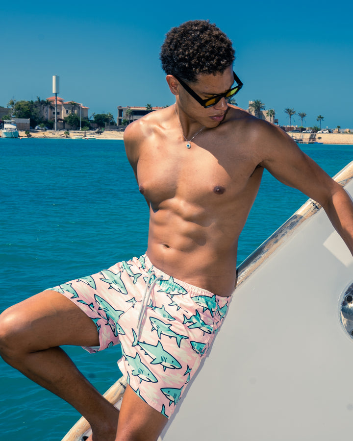Blush Shark Swim Short