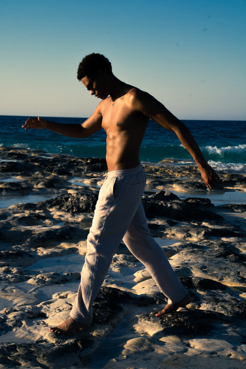 GREY LINEN PANTS