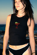 Cherry Tank Top - Black