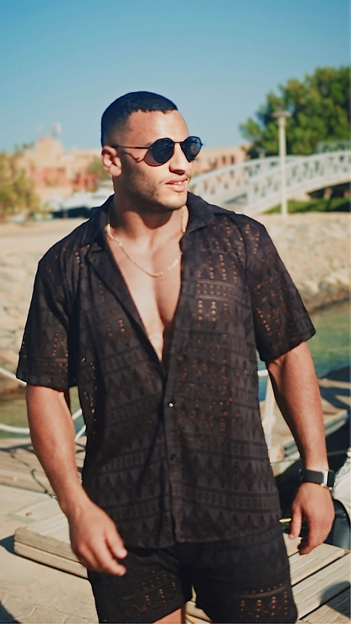 Black Jakar Paisley Shorts Set