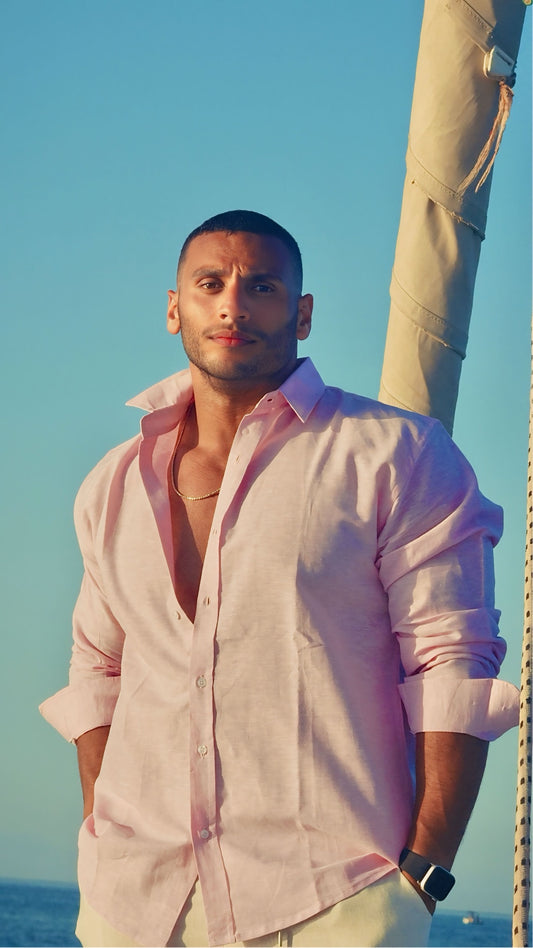 PINK LINEN shirt