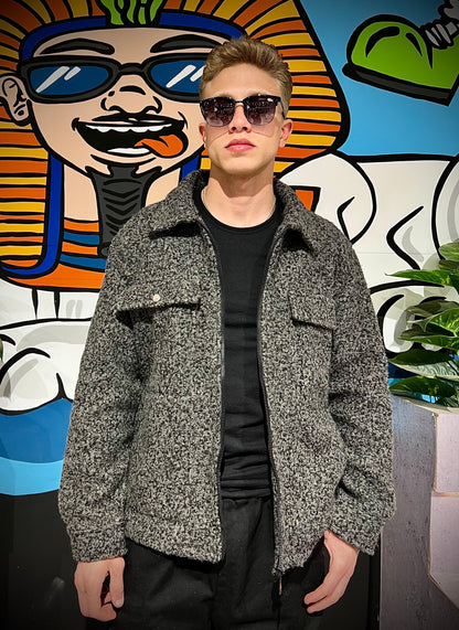 Unisex Dark Grey Fur Jacket