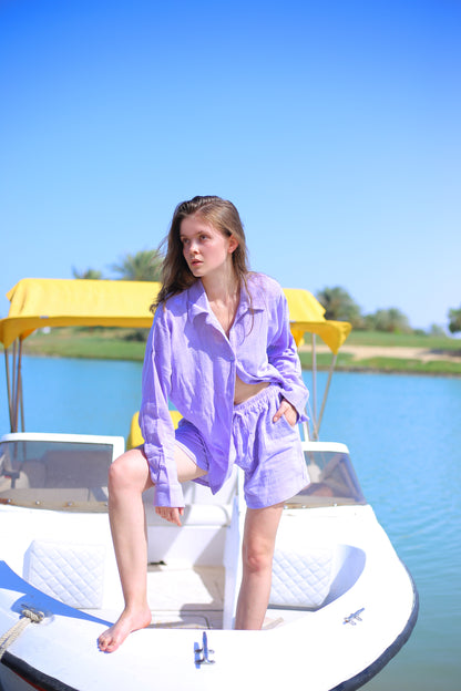 Violet LINEN shorts