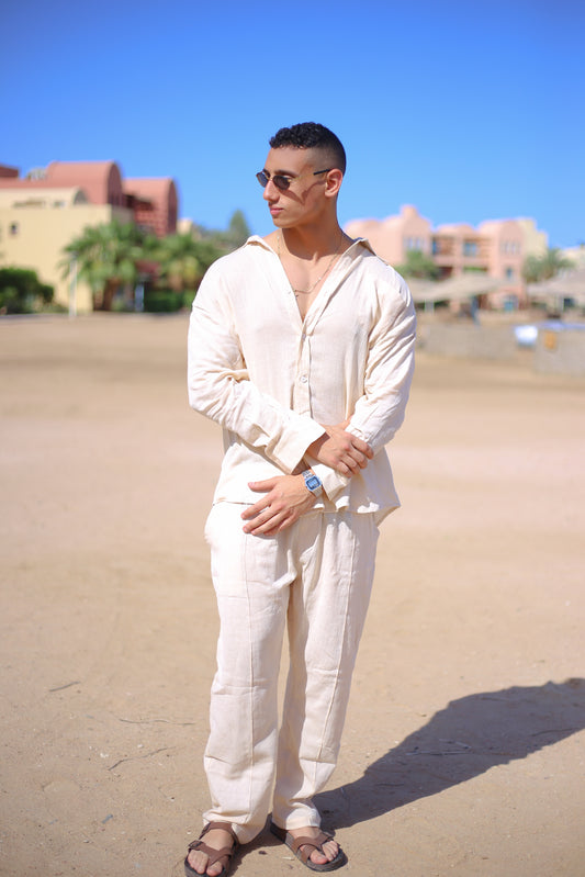 Beige LINEN Shirts