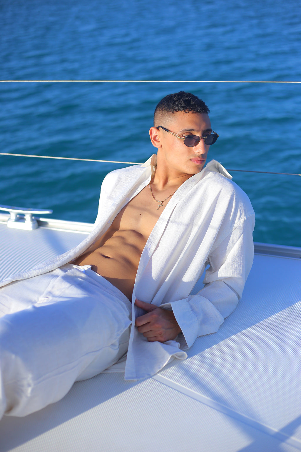 White LINEN Pants