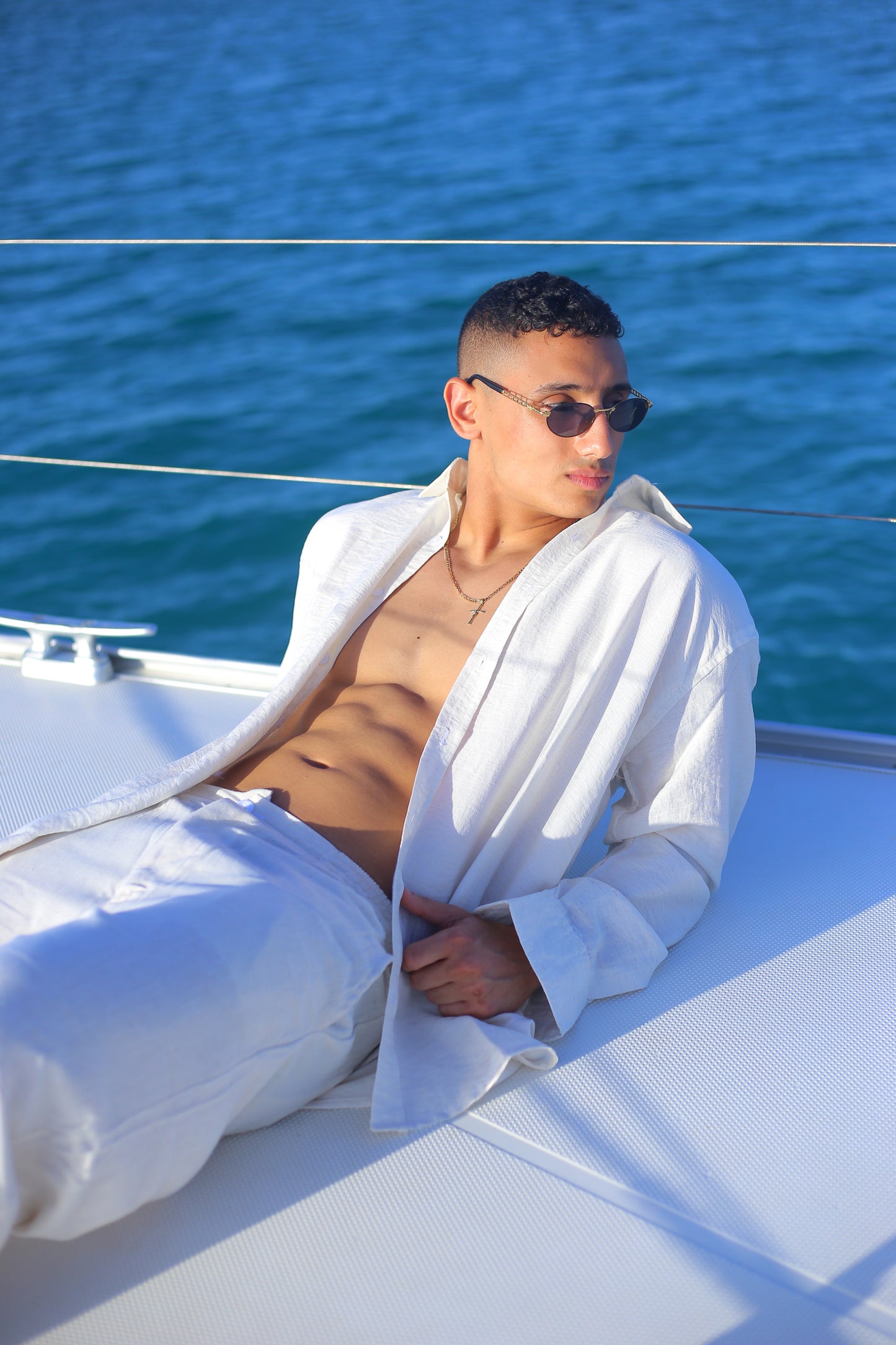 White LINEN Pants