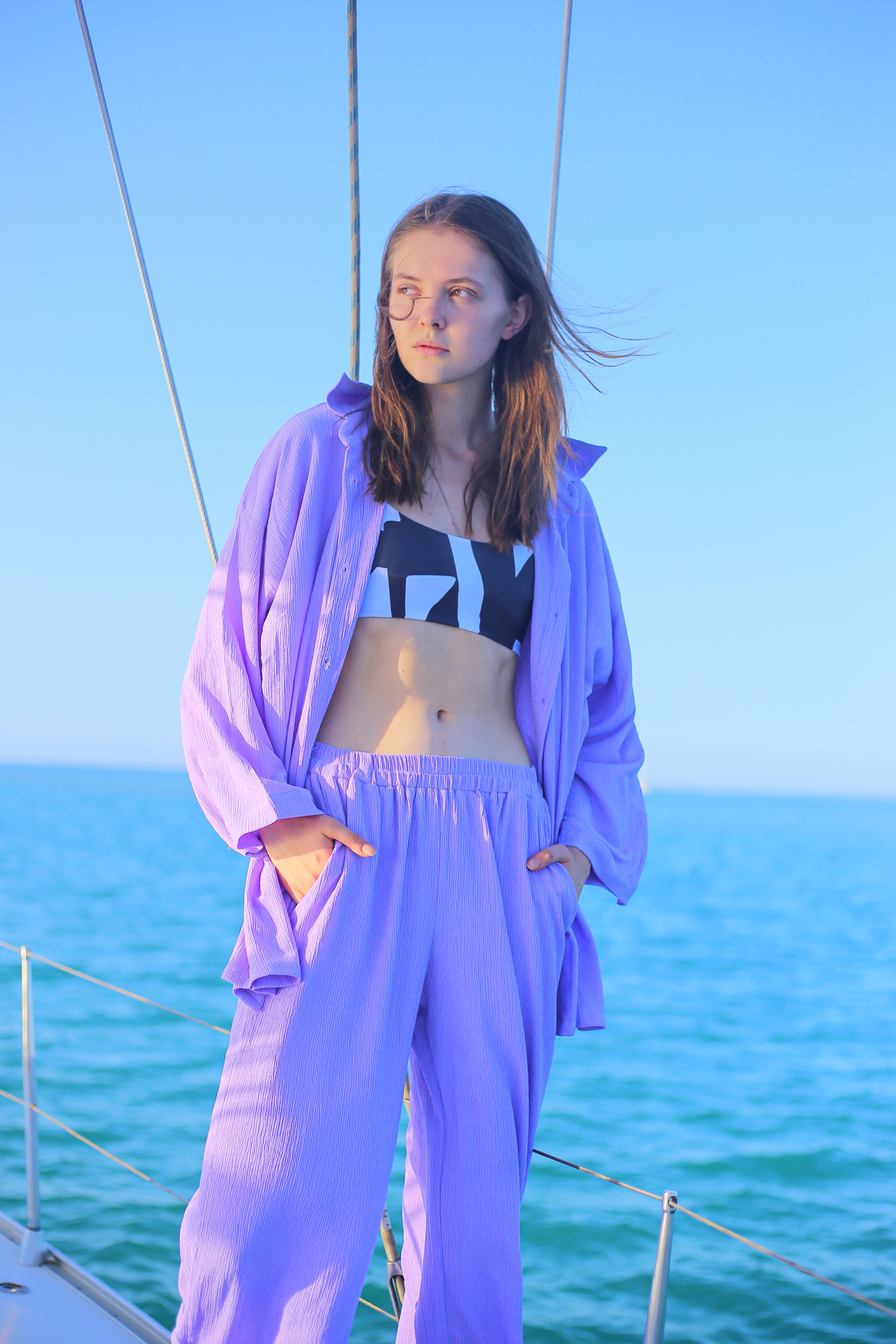 Violet Cochet Pants SET