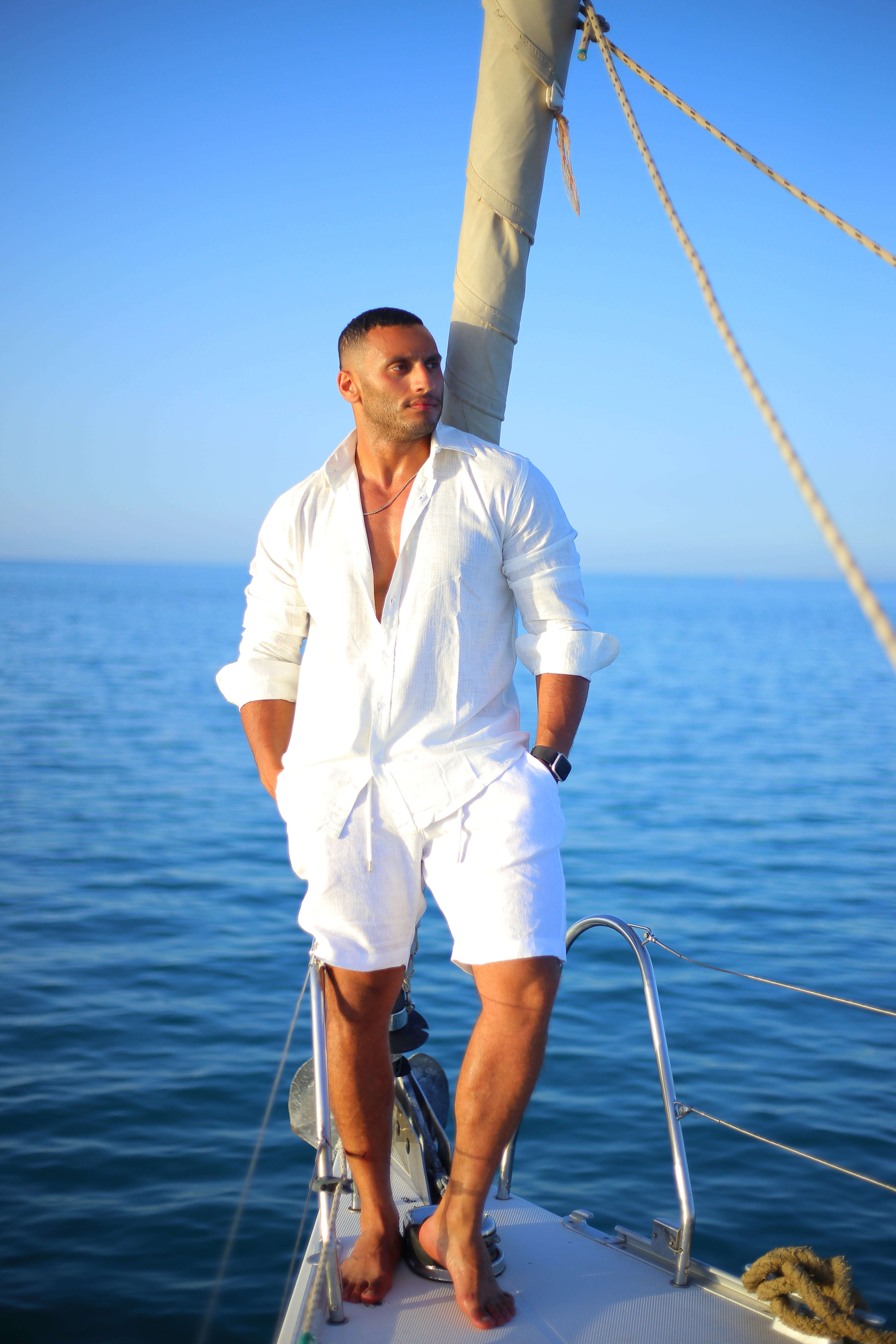 White LINEN SHIRTS