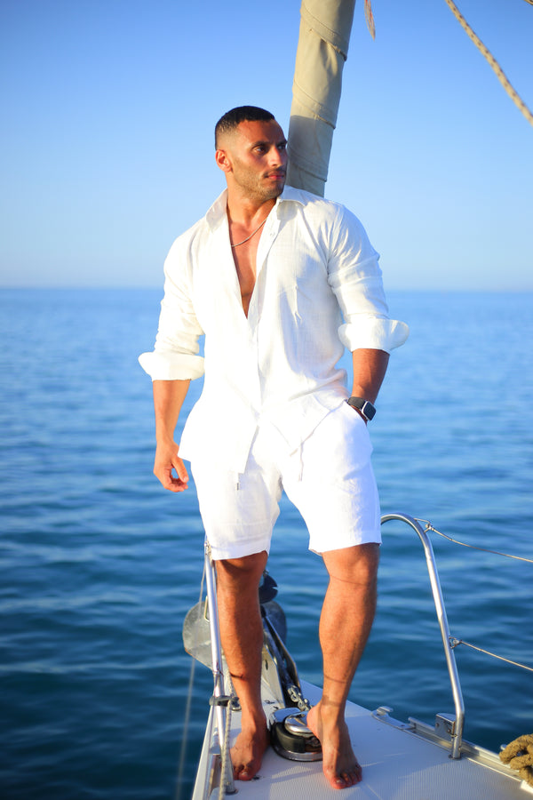 White LINEN SHIRTS