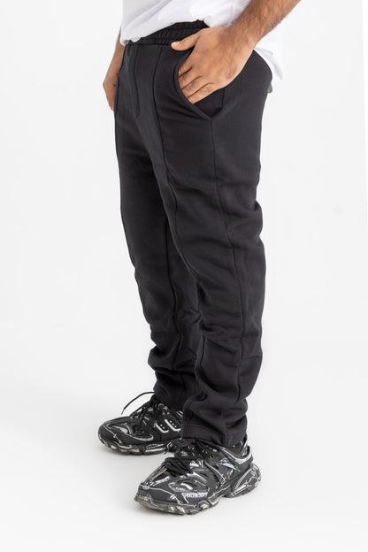 Black straight sweatpants