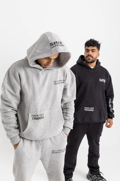 Shit Happens Light Grey Hoodie