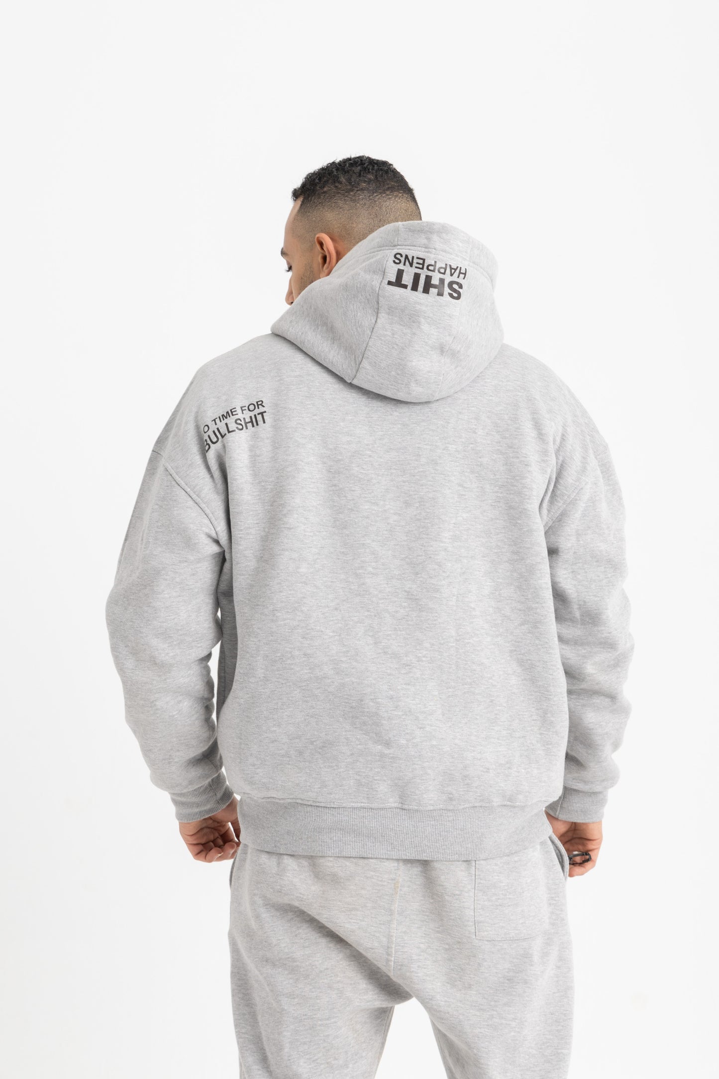 Shit Happens Light Grey Hoodie