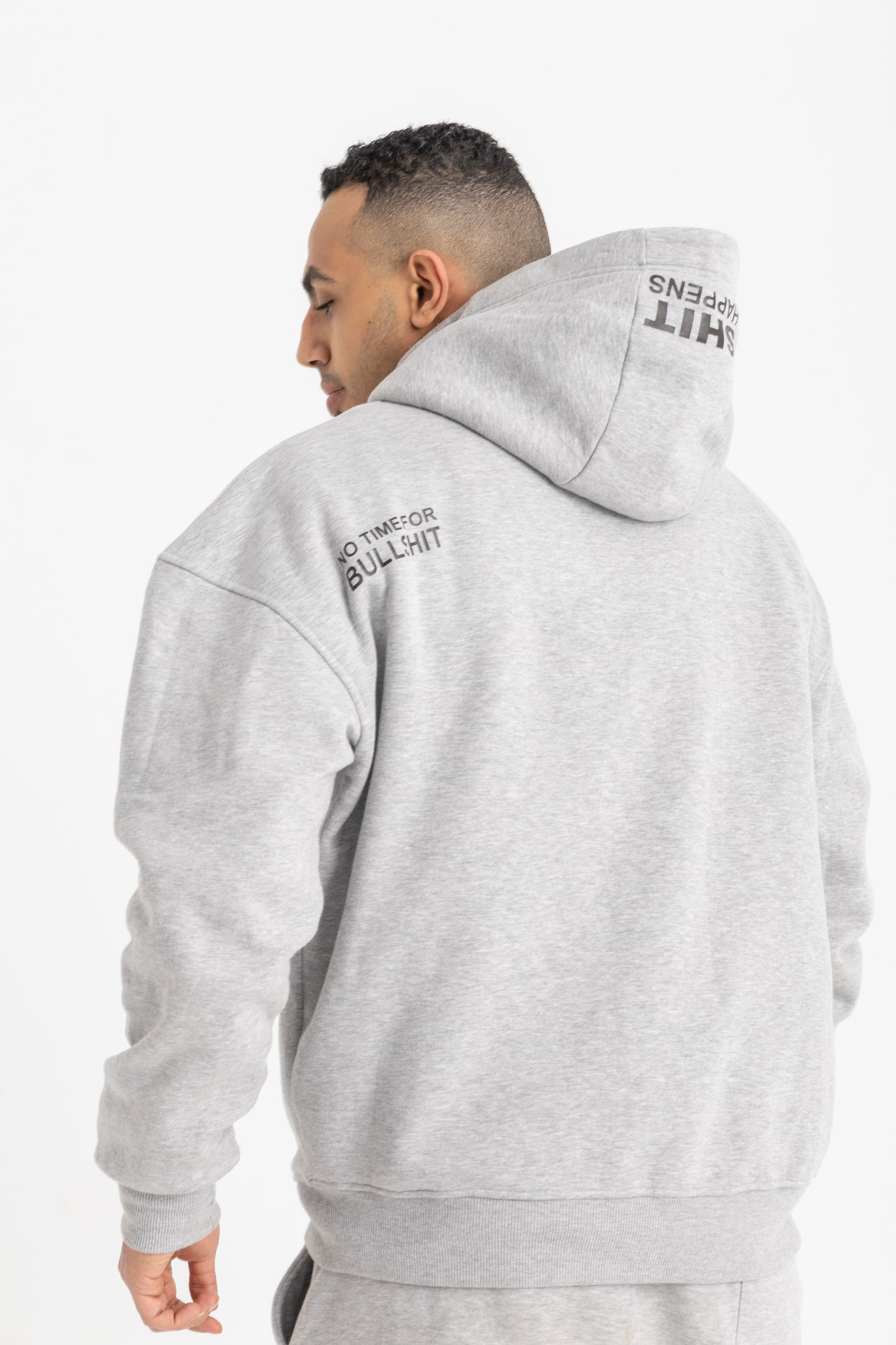 Shit Happens Light Grey Hoodie