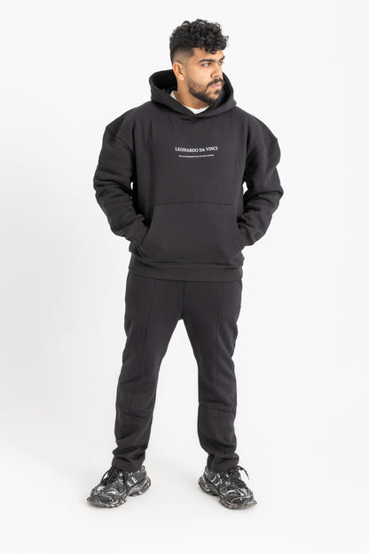 Leonardo Da Vinci Black Hoodie