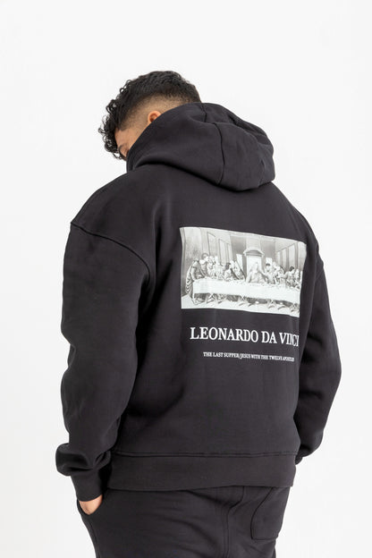 Leonardo Da Vinci Black Hoodie