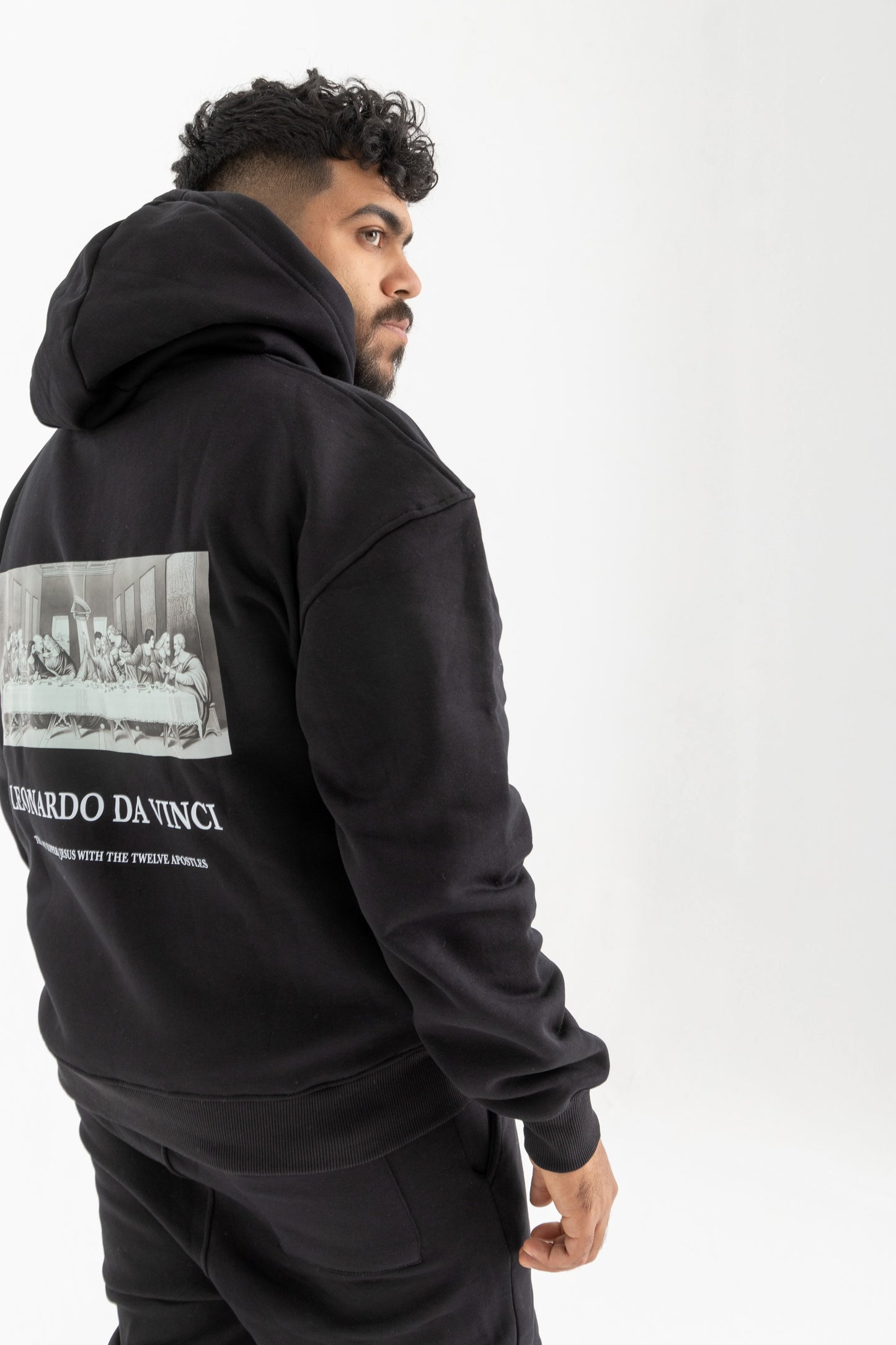 Leonardo Da Vinci Black Hoodie