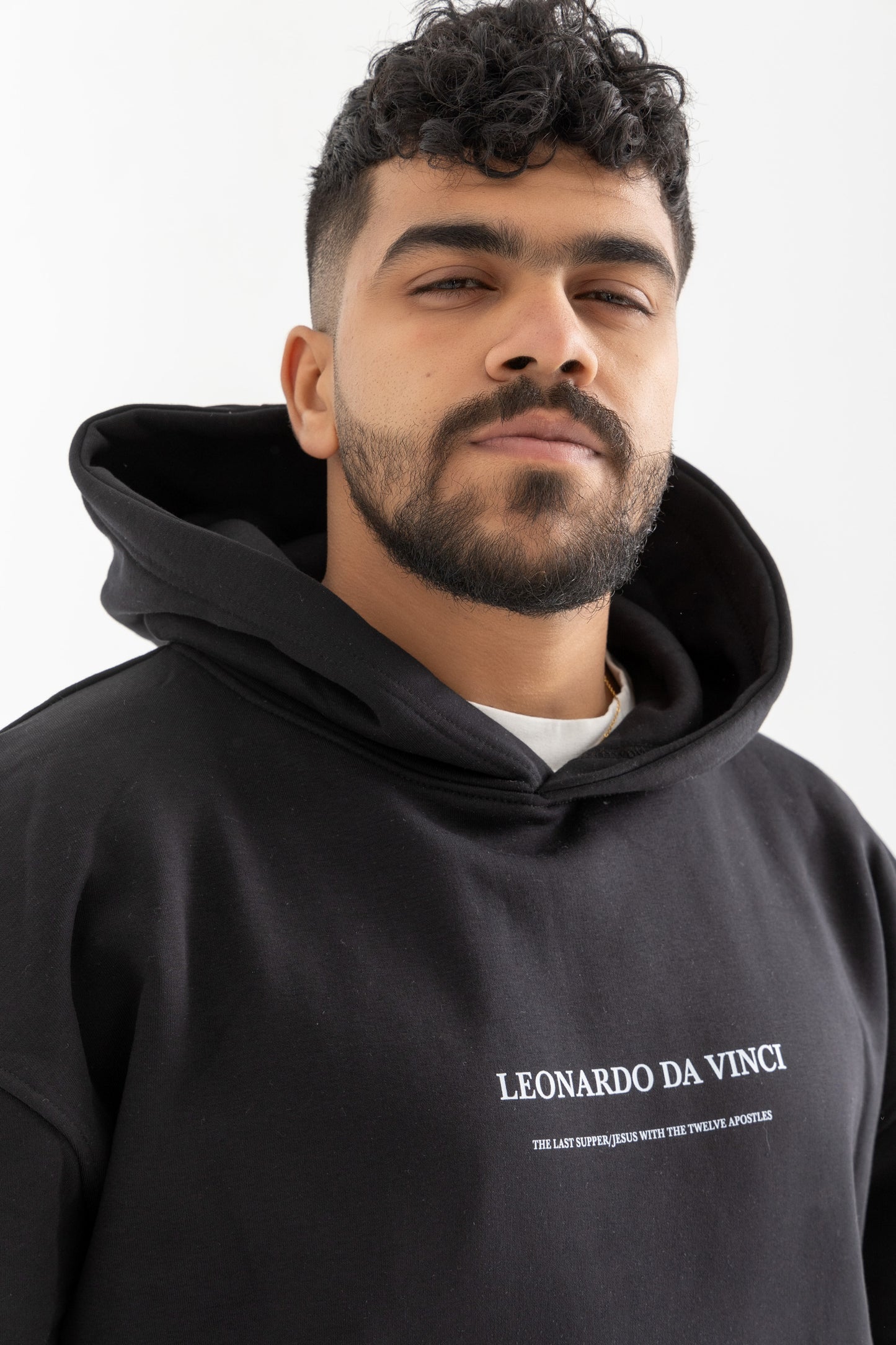 Leonardo Da Vinci Black Hoodie