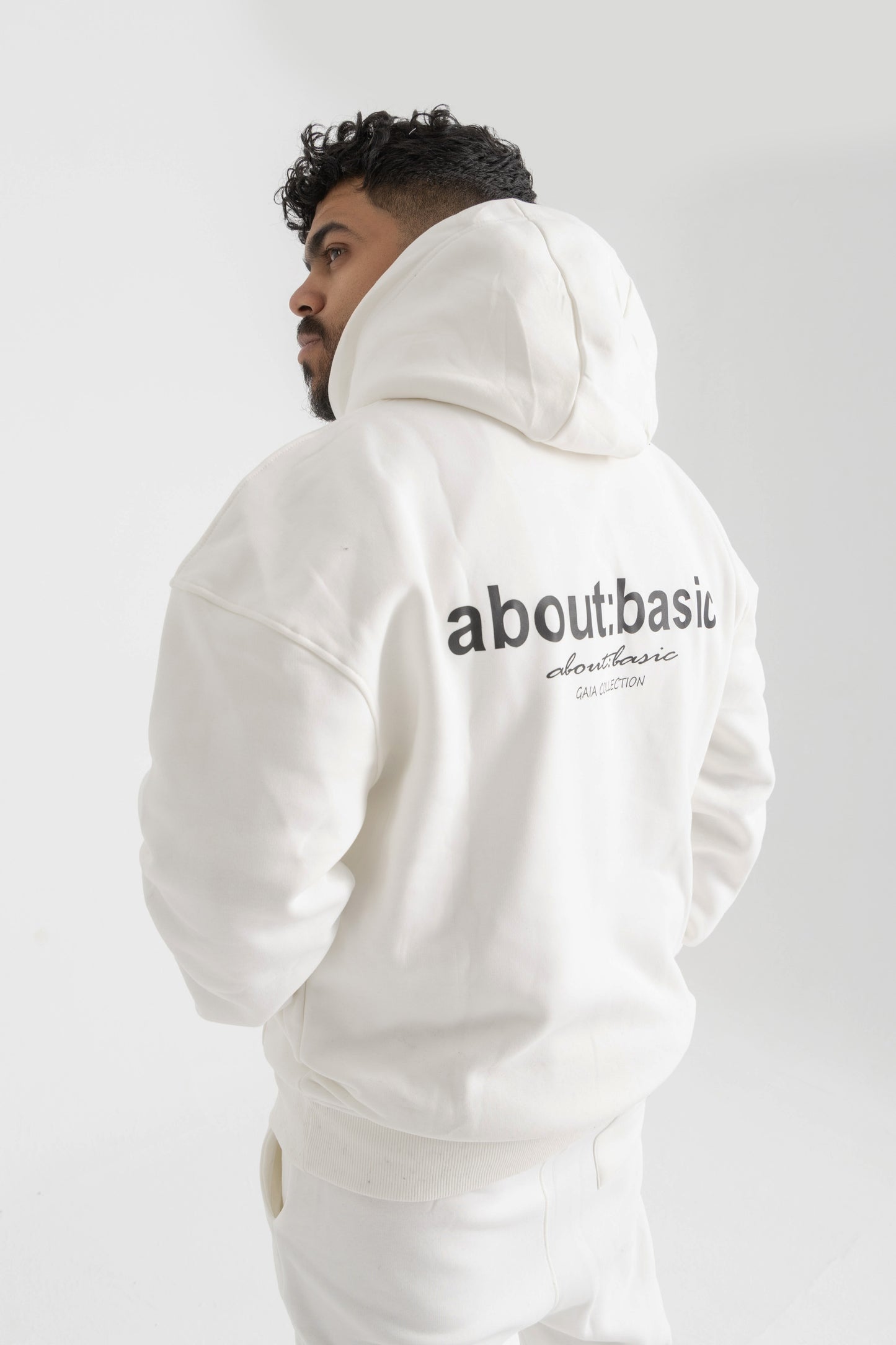 About Basic White Hoodie