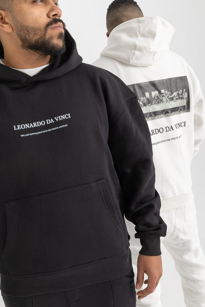 Leonardo Da Vinci White Hoodie