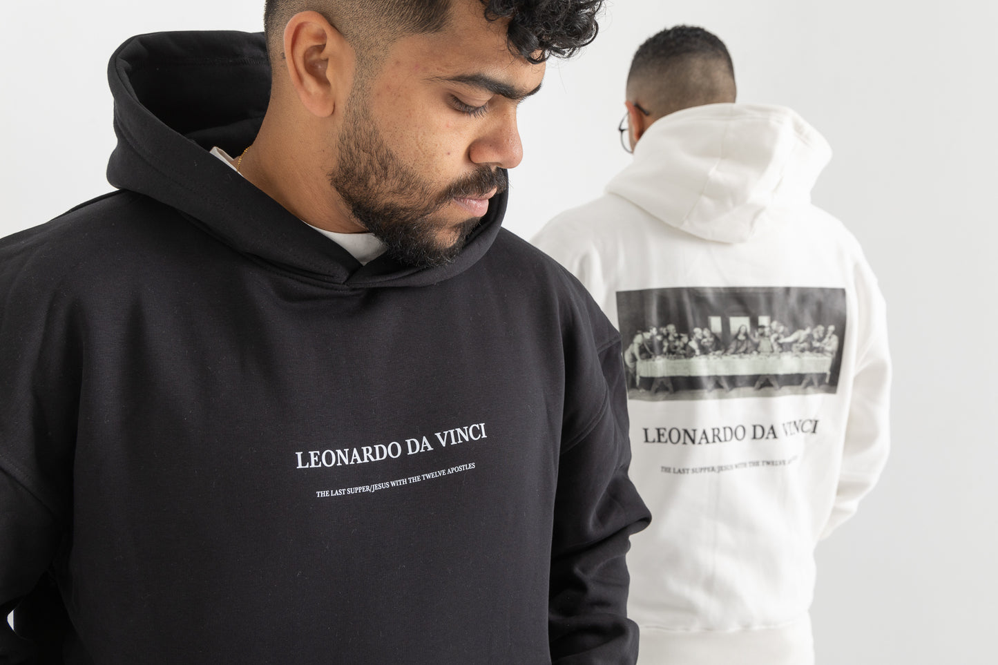 Leonardo Da Vinci White Hoodie